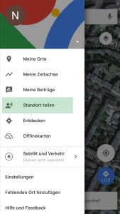 Auf Google Maps den Standort mit Familie und Freunden teilen